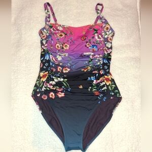 Johnny Was Floral Gradient One Piece Swimsuit - XXL